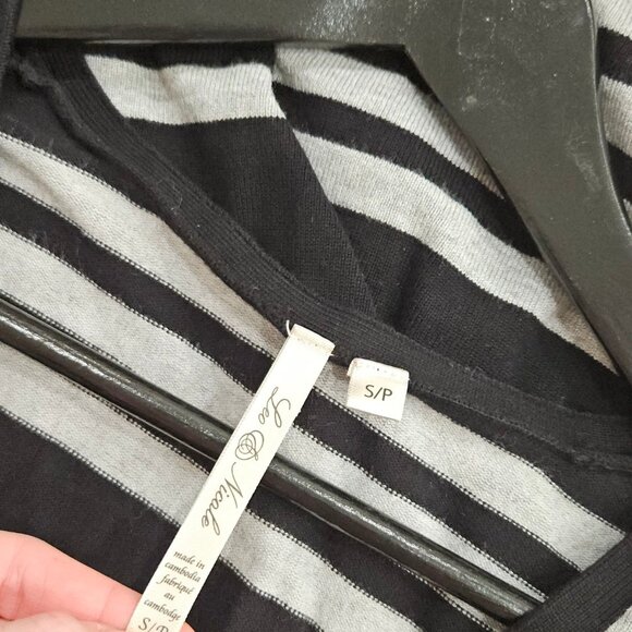 Black and White Striped Women's Sweater Cardigan - NWOT - SMALL - Picture 2 of 3